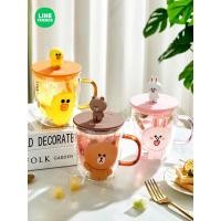 ราคา พร้อมส่ง เซทแก้วมัคสองชั้นพร้อมฝาซิลิโคนไลน์เฟรนด์ Line Friends (22249883117)