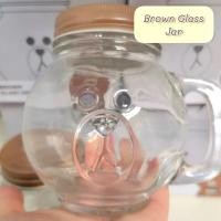 ราคา BROWN GLASS JAR แก้วน้ำหมีบราวน์ (22238189972)