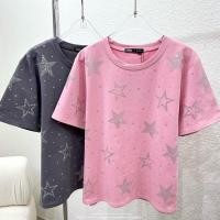 ราคา เสื้อยืดตัวยาว Galaxy Star ด้านหน้ารีดเพชรลายดาวทั่วตัว (18396495731)