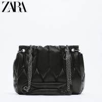 ราคา Zara ใหม่ กระเป๋าสะพายไหล่ เมสเซนเจอร์ สายโซ่ สีดํา สําหรับผู้หญิง 16177710040 (14953426696)