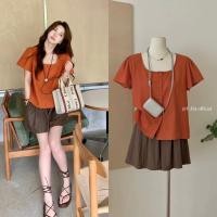 ราคา Set 2 pcs เสื้อแขนสั้นกระดุมหน้า กางเกงเอวยางยืด TAG Y JIA STUDIO (29053628669)
