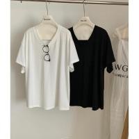 ราคา เสื้อคอวีแขนสั้น โทนสีพื้น งานผ้าสลาฟ TAG WG WE (28603014269)