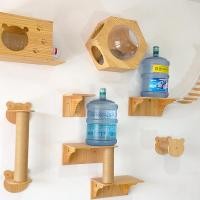 ราคา บันไดแมว บันไดแมวติดผนัง ที่นอนแมว ที่นอนแมวติดผนัง ของเล่นแมว Wall mounted Cat Climbing Ladder Wood Stairs Jumping (12563151208)
