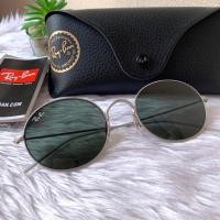 ราคา แว่นกันแดด แว่นตา ของแท้ หิ้วมาRay Ban Sunglasses Beat RB3594 911671 Silver Dark Green ขนาดเลนส์ 53 มม (22042986620)