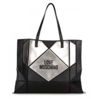 ราคา กระเป๋าสะพาย ใบใหญ่ ของแท้ Love Moschino Geometric Shopper With Logo In Black กระเป๋าแบรนด์ดัง (22777391323)