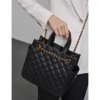ราคา กระเป๋าถือ กระเป๋าสะพาย ของแท้ รุ่น Quilted Braided Chain Tote Bag กระเป๋าสะพายใบเก๋ วัสดุ saffiano (23374880605)