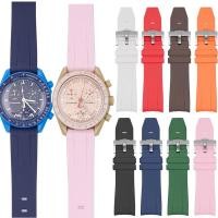 ราคา สายนาฬิกาข้อมือยาง แบบนิ่ม 20 มม 20 มม สําหรับ Swatch Omega Speedmaster Joint Moonswatch (25674118520)