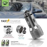 ราคา หัวชาร์จในรถยนต์ BLL หัวชาร์จโทรศัพท์ในรถ พร้อมที่ทุบกระจกรถ CAR CHARGER รุ่น BLL2503 รองรับ Fast Charge เร็ว แรง (14511094799)