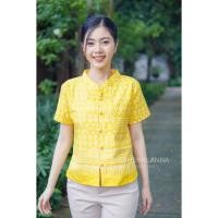 ราคา เสื้อคอจีนผ้าฝ้ายพื้นเมืองพิมพ์ลายขอ กระดุมขอด (28653780789)