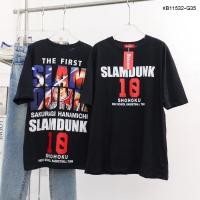 ราคา เสื้อยืดแขนสั้น แฟชั่น ลายการ์ตูน นักบาส มีลายหน้า หลัง (23250805072)