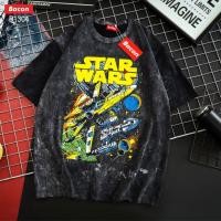 ราคา เสื้อวินเทจ ฟอกสี ลาย STAR WARS X wing Y wing (9189644130)
