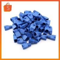 ราคา 100pcs Modular RJ45 Cat6 Cat5 Network Cable Connector Plug Boot Strain Cover Caps Blue (22475457383)