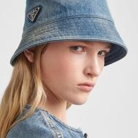 ราคา Prada2024 หมวกเบสบอลสไตล ์ ใหม ่ Denim ย ้ อม Pointed Cap txde yngf (29800012409)