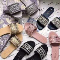 ราคา Dior2024 รองเท้าแตะลําลองสุภาพสตรีสไตล์ใหม่รองเท้าแตะแฟชั่น 6PTA (29703750745)