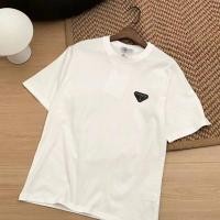 ราคา Prada2024 เสื้อยืดแขนสั้นลําลองผู้ชายสไตล์ใหม่ QF1N (27554238413)