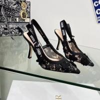 ราคา Dior 2024 Akijia ใหม่ รองเท้าส้นสูง ประดับโบว์ ลายตัวอักษร RVCJ (25923675423)