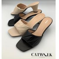 ราคา รองเท้าส้นสูงส้นหนา 2 นิ้ว Mag งานเนี้ยบ (29704027095)