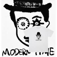 ราคา เสื้อยืดสีขาว Charles Chaplin Modern Times illustrator K original design (27803815130)
