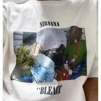 ราคา เสื้อยืดผ้าฝ้ายคอกลมสีขาว NIRVANA Kurt Cobain (24082534739)