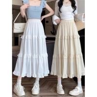 ราคา กระโปรงยาวระดับกลาง เอวสูง ทรงเอ ขนาดเล็ก สีขาว แฟชั่นฤดูใบไม้ผลิ สไตล์ฝรั่งเศส สําหรับผู้หญิง (25875161352)