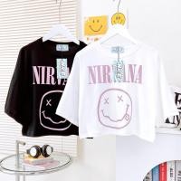 ราคา TG001 เสื้อครอป แฟชั่นผู้หญิง เสื้อเอวลอย คอกลม แขนสั้น เนื้อผ้านิ่มใส่สบาย (24179249364)