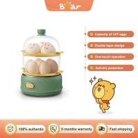 ราคา BEAR หม้อหุงไข่ 7 หรือ 14 ฟอง ความจุเครื่องนึ่งไข่สองชั้น หม้อต้มไข่ไฟฟ้าอย่างรวดเร็ว พร้อมเกี๊ยวผัก สีเขียว ZDQ B14E8 (14296810430)