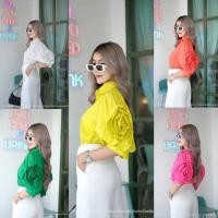 ราคา เสื้อเชิ้ตใส่ทำงานแขนระบายดอกไม้ (20640713356)