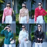ราคา 55S เสื้อเชิ้ตผู้หญิง เสื้อแต่งดอกไม้ ใส่ทำงาน (25002335170)
