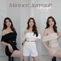 ราคา Minnee Jumsuit ชุดจั้มสูทขาสั้น จั้มสูทขาสั้นเปิดไหล่คู่เข็มขัด (25669436971)