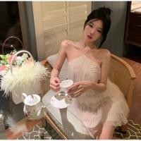 ราคา A11 เดรสฟรุ้งฟริ้ง เดรสขนมชั้น (17096340522)