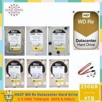 ราคา Hgst WD Re 250B 500gB 1TB 2TB 3TB 4TB HDD 3 5 นิ้ว Datacenter ฮาร์ดไดรฟ์ 7200 RPM SATA 6Gb s 64MB แคชเดสก์ท็อปฮาร์ดไดรฟ์ภายใน (27854258686)