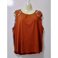 ราคา H M แขนกุด Size M สีน้ำตาลอิฐ มือสอง (25381054924)