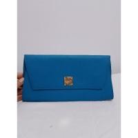 ราคา กระเป๋าถือออกงาน กระเป๋าทรงหนีบ SISLEY สีฟ้าน้ำทะเล (25133175437)