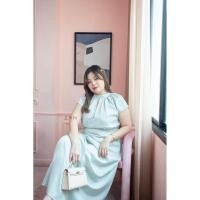 ราคา Satin Lalisa dress ชุดออกงานสาวอวบเข้าเพิ่มนะค้า ออกงานแบบสวยสับ สวยจนแขกในงานเหลียวหลังกันเลย (29554683628)