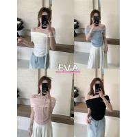 ราคา Eva เสื้อเกาะอกไหมพรม เสื้อไหล่เดียว ผ่าหลัง ผูกโบว์ลายดอกไม้ 3 มิติ ใส่ได้หลายแบบ (28204235501)