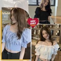 ราคา เสื้ิอครอป ผูกโบว์หน้าได้ ปาดไหล่ได้ งานสวย ผ้านิ่ม ใส่สบาย สีสันสดใส เสื้อครอปเเขนตุ๊กตา (20151208871)