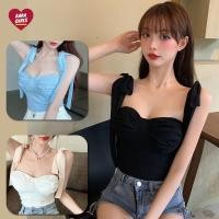 ราคา เสื้อคอเหลี่ยมเนื้อผ้าฝ้าย เสื้อผ้าผู้หญิงแต่งจีบผูกไหล่เนื้อผ้าดีมาก เสื้อโชว์หลังแต่งตัวได้หลากหลายรูปแบบสวยมากๆ (17176384819)