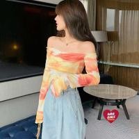 ราคา สะดือหญิงเปิดเผย เสื้อไปทะเล เสื้อผ้าแฟชั่น ใส่สบายแมทช์ได้ทุกแบบ เสื้อครอปเปิดไหล่ (23627804080)
