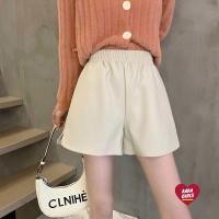 ราคา พร้อมส่ง กางเกงขาสั้นหนัง กางเกงขาสั้นหนังผู้หญิง กางเกงหนังทรงสกินนี่เอวสูงใหม่สำหรับฤดูใบไม้ผลิ (23136617005)