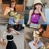 ราคา เสื้อถักน่ารักลายดอกเดซี่ด้านบนสายเดี่ยวสามารถถ่ายภาพในร้านกาแฟ (22307989461)