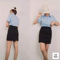 ราคา กระโปรงใส่ทำงาน กระโปรงทรงเอนักศึกษา สีดำ ทรงสวยใส่สบาย (24201504448)
