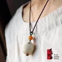 ราคา โพธิ์สร้อยคอธรรมชาติสีขาวงาช้างผลไม้แกะสลักปลาขนาดเล็กจี้เรียบง่ายสไตล์วรรณกรรมหญิงจี้สั้น (29154693523)