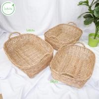 ราคา ตะกร้าหวาย ตะกร้าแมวแบบเหลี่ยม มี3ขนาด ให้เลือก ตะกร้าใส่ของ ตะกร้าสาน (14770439518)