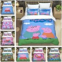 ราคา ชุดเครื่องนอน หมอนผ้าห่ม ลาย Peppa Pig Page George s สามชิ้น ปรับแต่งได้ 2 ชิ้น (20781640275)
