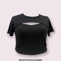 ราคา เสื้อครอปเว้าอก My styleclothing (23831829278)