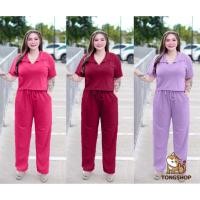 ราคา D3 ชุดเซ็ตขายาว ครอปยาวสาวอวบ สาวอ้วน ผ้าร่องcvcใส่สบาย ไม่หนา ไม่บาง ผ้านุ่ม (28254737302)