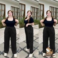 ราคา A6 กางเกงขายาวเอวสูงสายฝ่อ สาวอวบ สายฝ่อ จร้าเอว ก่อนยืด 26 48 เชือกผูกเอว (26452671069)