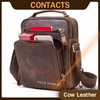 ราคา Contact s กระเป๋าสะพายไหล่ สะพายข้าง หนังม้า แกะสลัก แฟชั่นสําหรับผู้ชาย (25375958298)