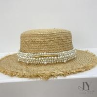 ราคา L Y ฝรั ่ งเศส Retro Elegant Raffia หมวกถักมือฤดูร ้ อน Chanel สไตล ์ Seaside Sun หมวกจี ้ มุกโครเชต ์ หมวกฟาง (26902062985)