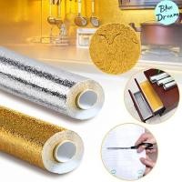 ราคา สติเกอร์ฟอยล์อลูมิเนียม self adhesive Wallpaper กันน้ำมันกระเด็น กันน้ำกัน ทนความร้อน ติดง่าย ใช้สำหรับติดผนังห้องครัว (26401831864)